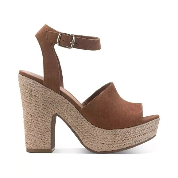 Sun+Stone Women's Fey Espadrille Dress Sandals Wedges Color Cognac Size 10M - Picture 4 of 5